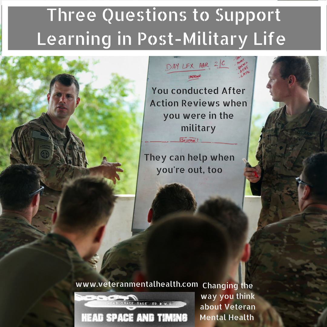 Three Questions to Support Learning in Post-Military Life